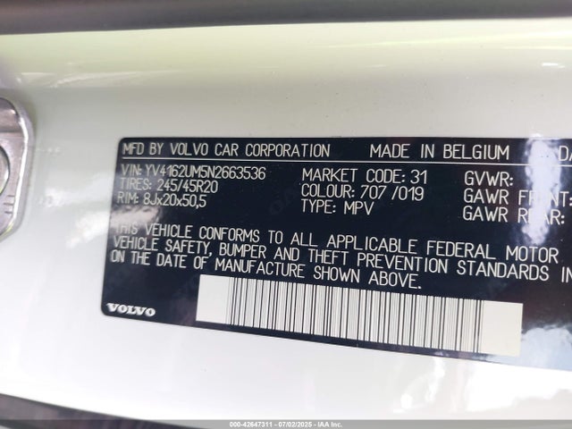 YV4162UM5N2663536 Volvo b4204t (mp)