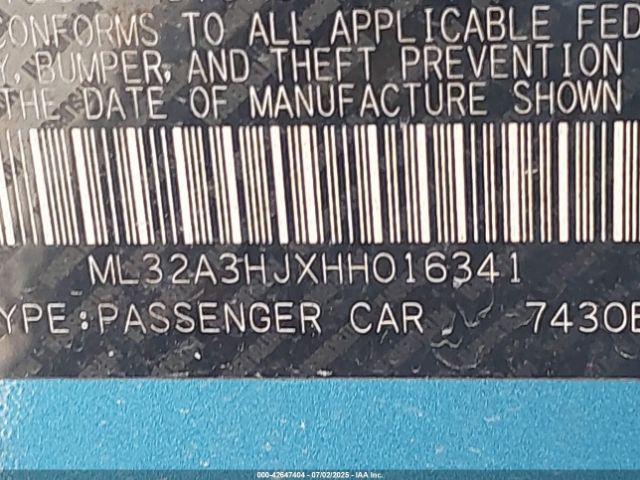 2017 MITSUBISHI MIRAGE ML32A3HJXHH016341 Photo 8