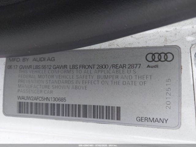 2017 AUDI A7 WAUW2AFC5HN130685 Photo 8