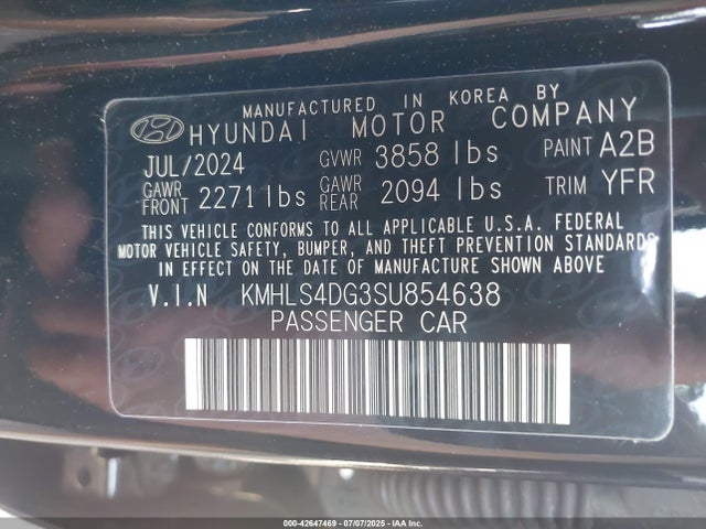 Hyundai mpi nu pe 2025 KMHLS4DG3SU854638 Image 9