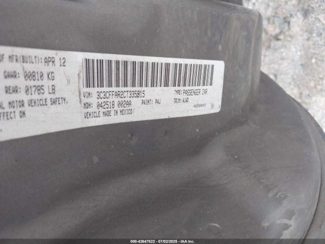 2012 FIAT 500 3C3CFFAR2CT335915 Photo 8