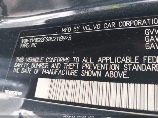 2012 VOLVO S60 YV1622FS8C2119975 Photo 8