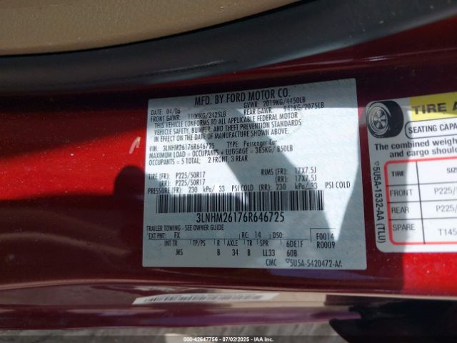 2006 LINCOLN ZEPHYR 3LNHM26176R646725 Photo 8