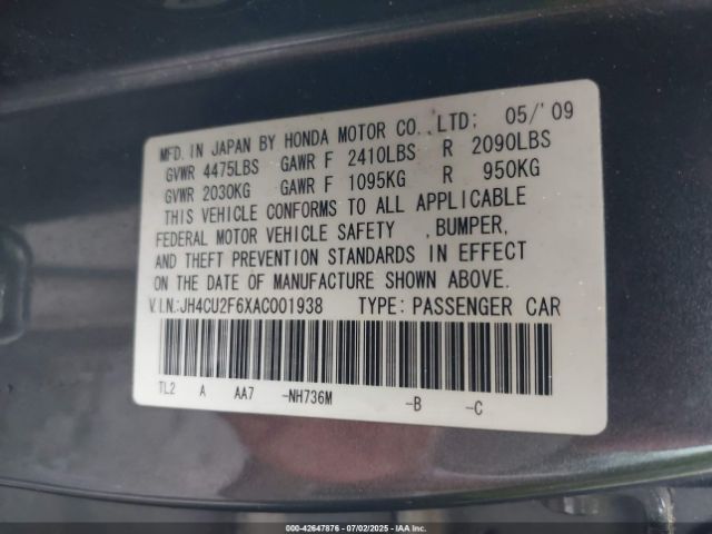 2010 ACURA TSX JH4CU2F6XAC001938 Photo 8