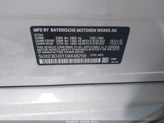 5UX23EU01S9X48258 BMW X5