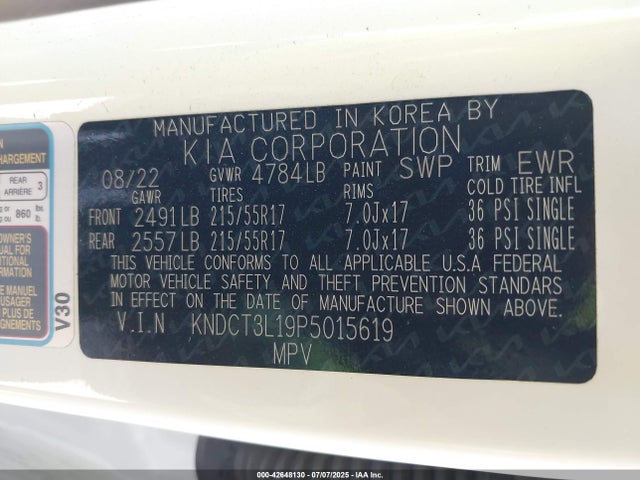 KNDCT3L19P5015619 KIA 2023