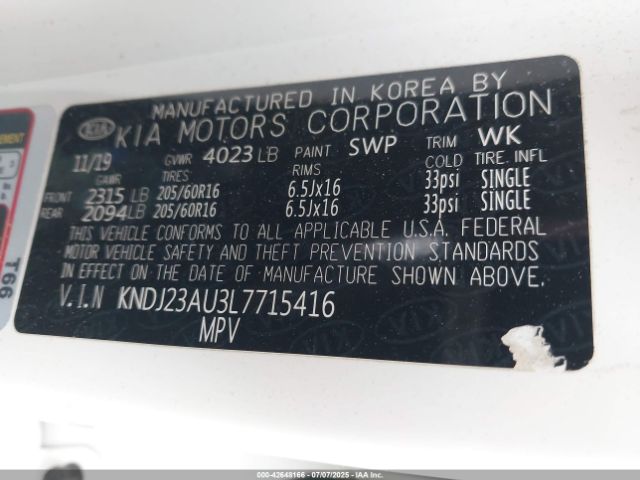 2020 KIA SOUL KNDJ23AU3L7715416 Photo 8