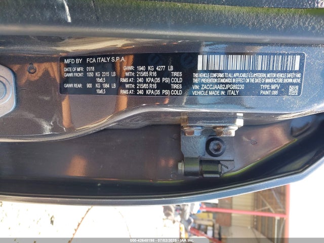 ZACCJAAB2JPG89230 Jeep 2018