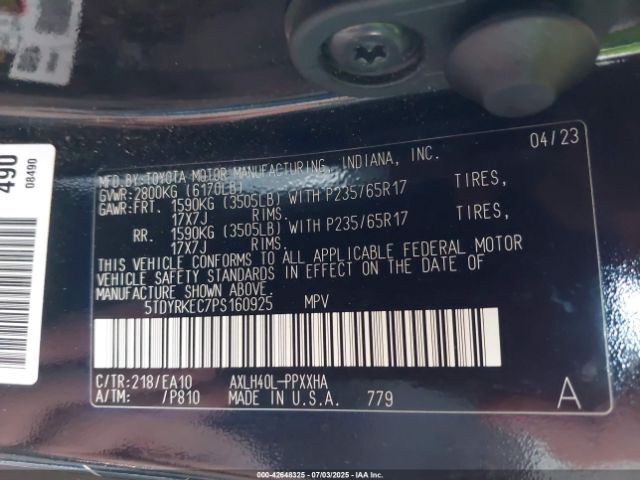 5TDYRKEC7PS160925 Toyota a25a-fxs, 5nm