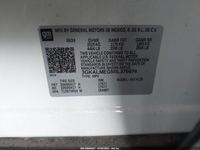 3GKALMEG5RL376674 GMC lsd