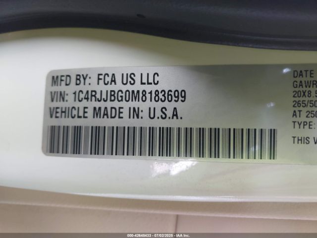2021 JEEP GRAND CHEROKEE L 1C4RJJBG0M8183699 Photo 8