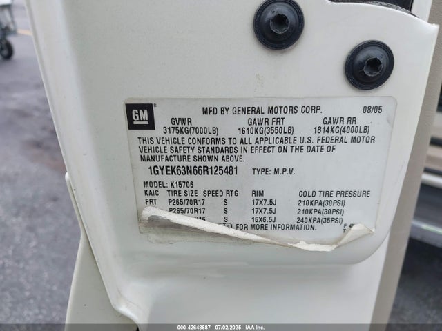 2006 CADILLAC ESCALADE 1GYEK63N66R125481 Photo 8