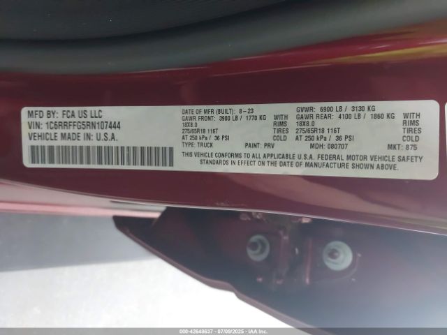2024 RAM 1500 1C6RRFFG5RN107444 Photo 8