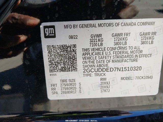 Chevrolet l84 2022 2GCUDDED7N1510320 Image 9
