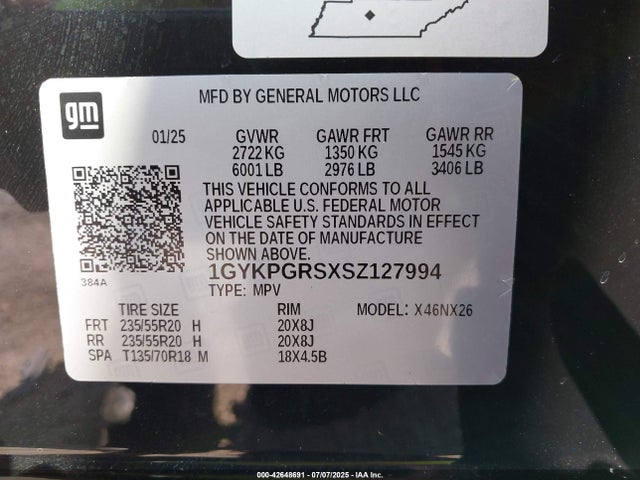 1GYKPGRSXSZ127994 Cadillac lgx