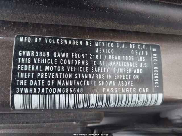 2013 VOLKSWAGEN BEETLE 3VWHX7AT0DM685648 Photo 8