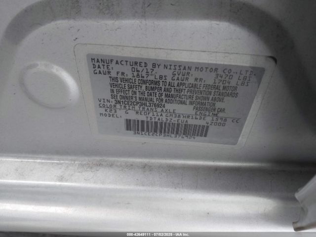 2017 NISSAN VERSA NOTE 3N1CE2CP3HL376924 Photo 8