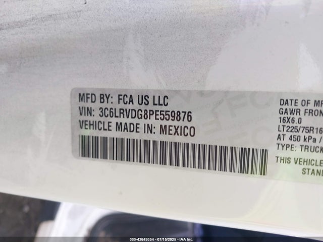 RAM Promaster 2500 2023 3C6LRVDG8PE559876 Image 9