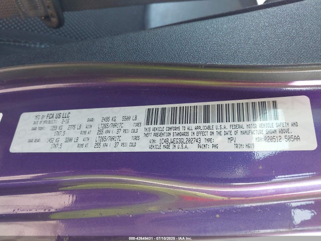 1C4BJWEG3GL202743 Jeep 2016