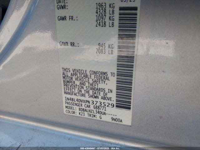 2023 NISSAN ALTIMA 1N4BL4DVXPN373529 Photo 8