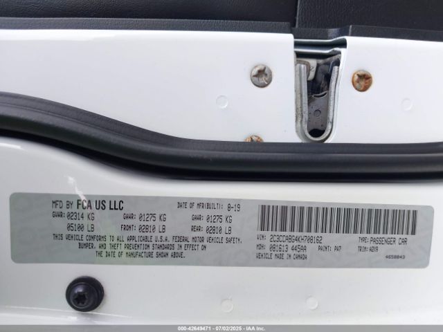 2019 CHRYSLER 300 2C3CCABG4KH708162 Photo 8