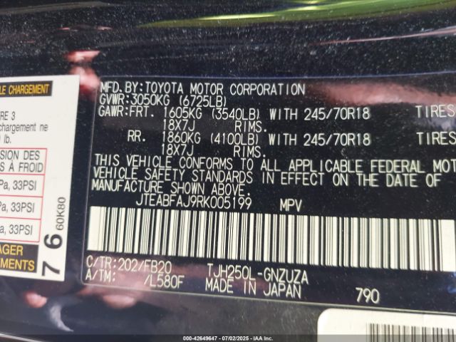 2024 TOYOTA LAND CRUISER JTEABFAJ9RK005199 Photo 8