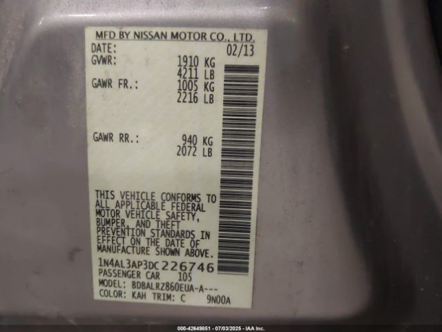 2013 NISSAN ALTIMA 1N4AL3AP3DC226746 Photo 8