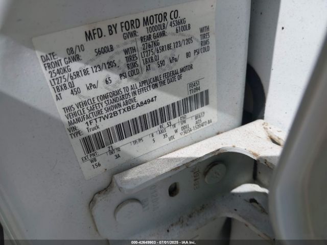2011 FORD F-250 1FT7W2BTXBEA84947 Photo 8