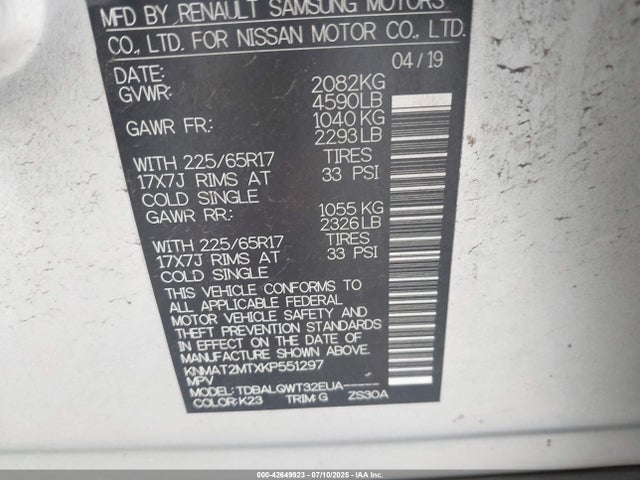 Nissan 2019 2019 KNMAT2MTXKP551297 Image 9
