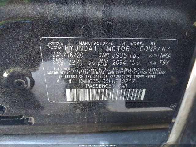 KMHC65LC3LU210227 Hyundai gdi kappa