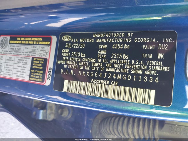5XXG64J24MG011334 KIA t-gdi gamma ii