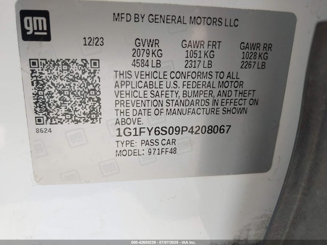 1G1FY6S09P4208067 Chevrolet 2023
