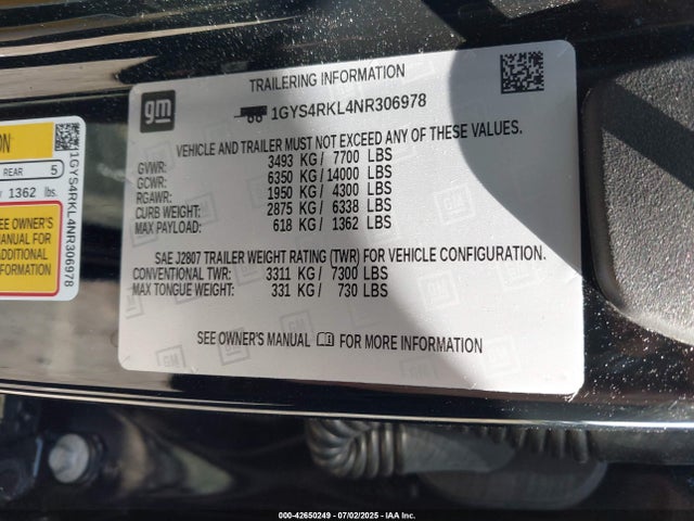 2022 CADILLAC ESCALADE ESV 1GYS4RKL4NR306978 Photo 8