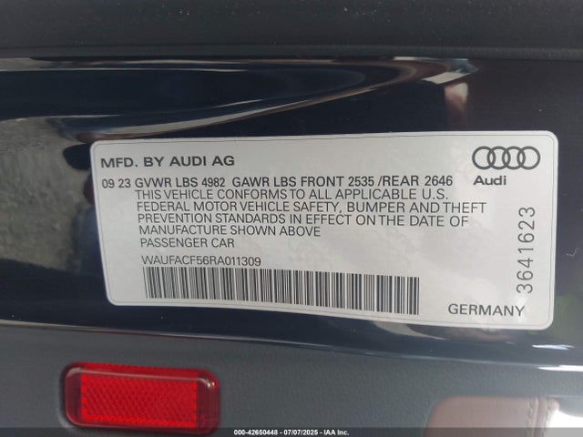2024 AUDI A5 SPORTBACK WAUFACF56RA011309 Photo 8