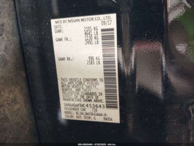 2017 NISSAN MAXIMA 1N4AA6AP3HC453643 Photo 8