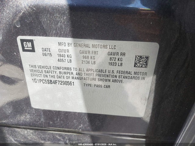 Chevrolet Cruze 2015 1G1PC5SB4F7290561 Image 21