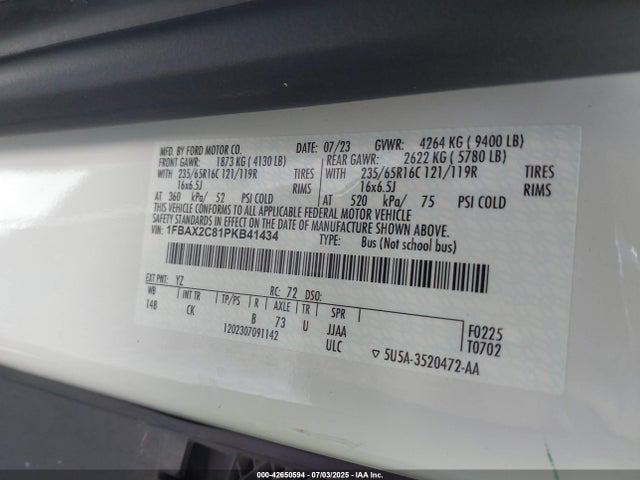 Ford Transit-350 Passenger Van Xlt 2023 1FBAX2C81PKB41434 Image 20