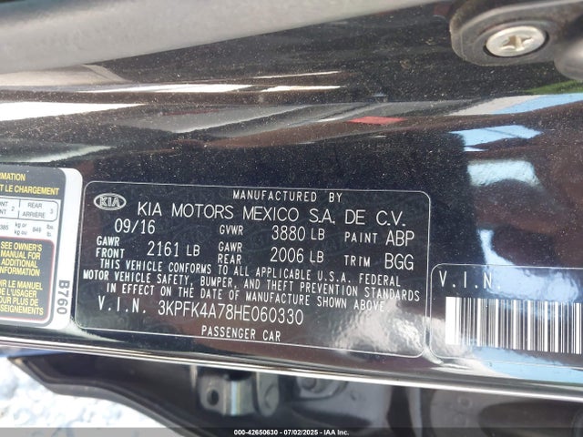 KIA mpi nu 2017 3KPFK4A78HE060330 Image 9