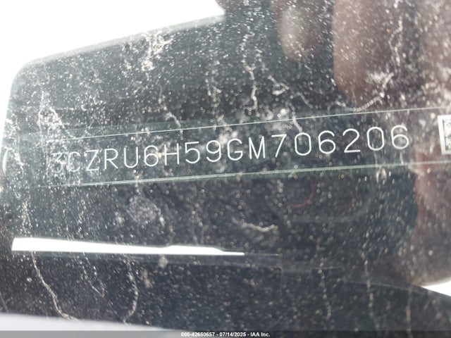 3CZRU6H59GM706206 Honda r18z9