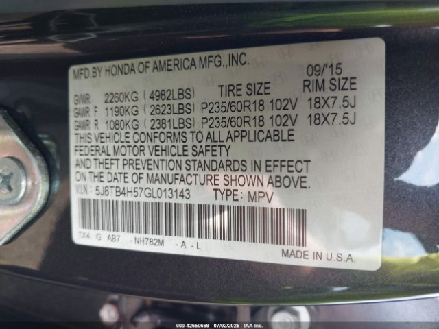 2016 ACURA RDX 5J8TB4H57GL013143 Photo 8