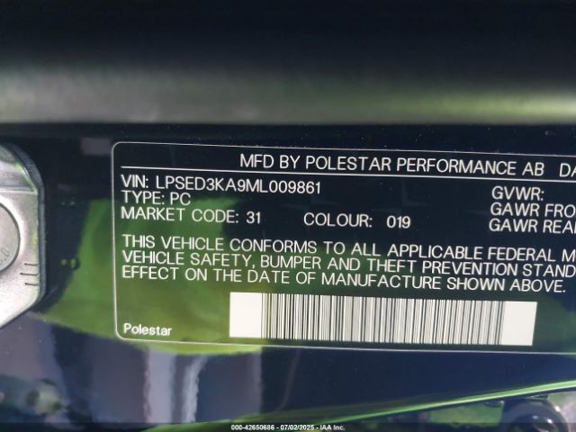 2021 POLESTAR 2 LPSED3KA9ML009861 Photo 8