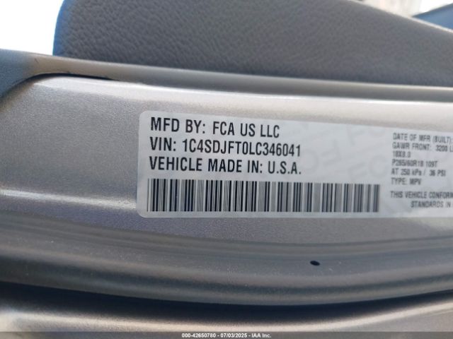 2020 DODGE DURANGO 1C4SDJFT0LC346041 Photo 8