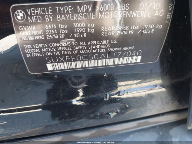 2010 BMW X5 5UXFF0C50ALT77040 Photo 8
