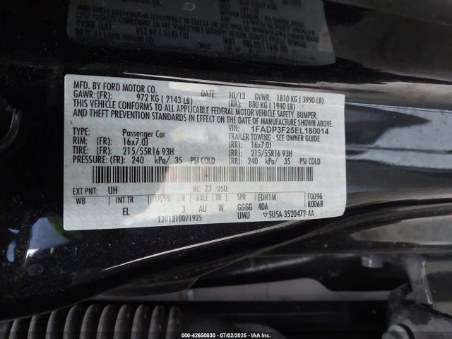 1FADP3F25EL180014 Ford 2014