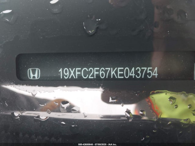 2019 Honda Civic Lx მანქანა იყიდება აუქციონზე, vin: 19XFC2F67KE043754, აუქციონის ნომერი: 42650848