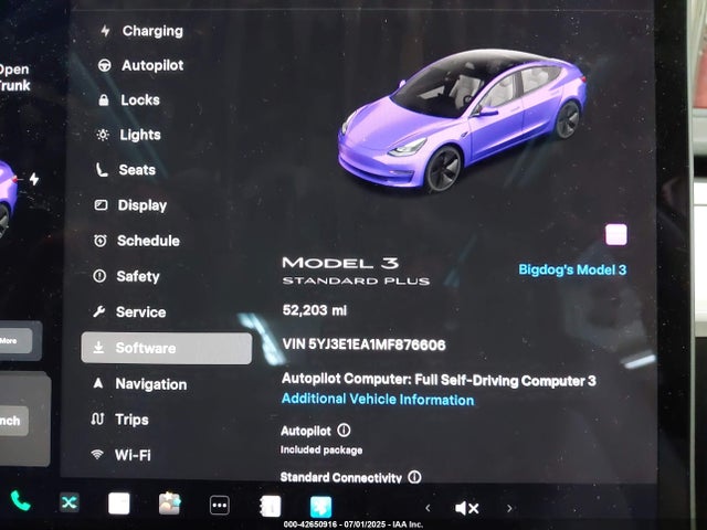 2021 TESLA MODEL 3 5YJ3E1EA1MF876606 Photo 6