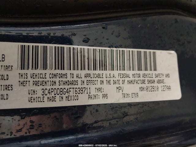 Dodge 2015 2015 3C4PDDBG4FT639711 Image 9