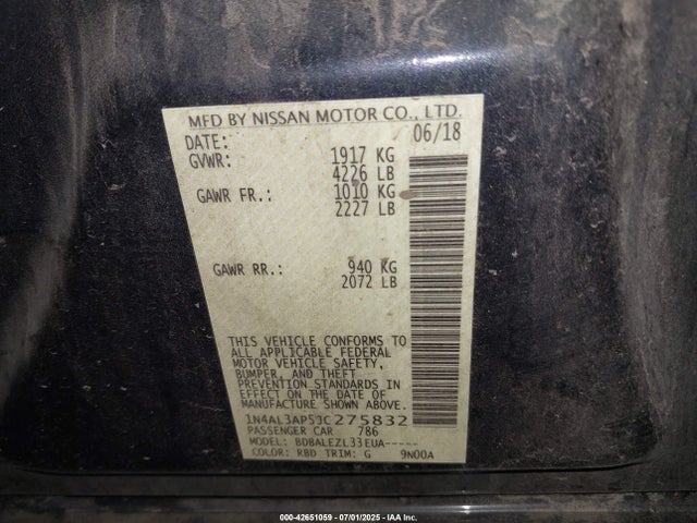 1N4AL3AP5JC275832 Nissan Altima