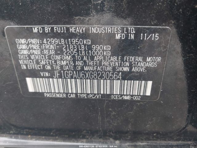 2016 SUBARU IMPREZA JF1GPAU6XG8230564 Photo 8