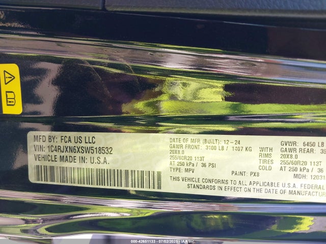1C4RJXN6XSW518532 Jeep Wrangler